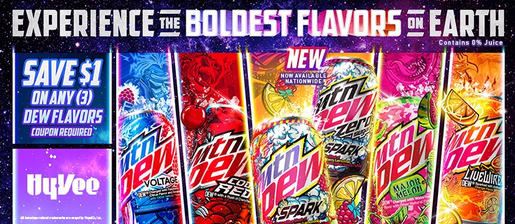 Mtn Dew Bold Flavors at Hy-Vee
