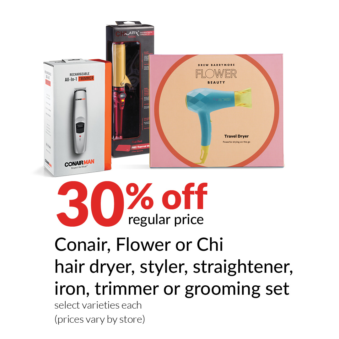 Conair, Flower, or Chi Hair dryer, styler, straightener, iron, trimmer or grooming set