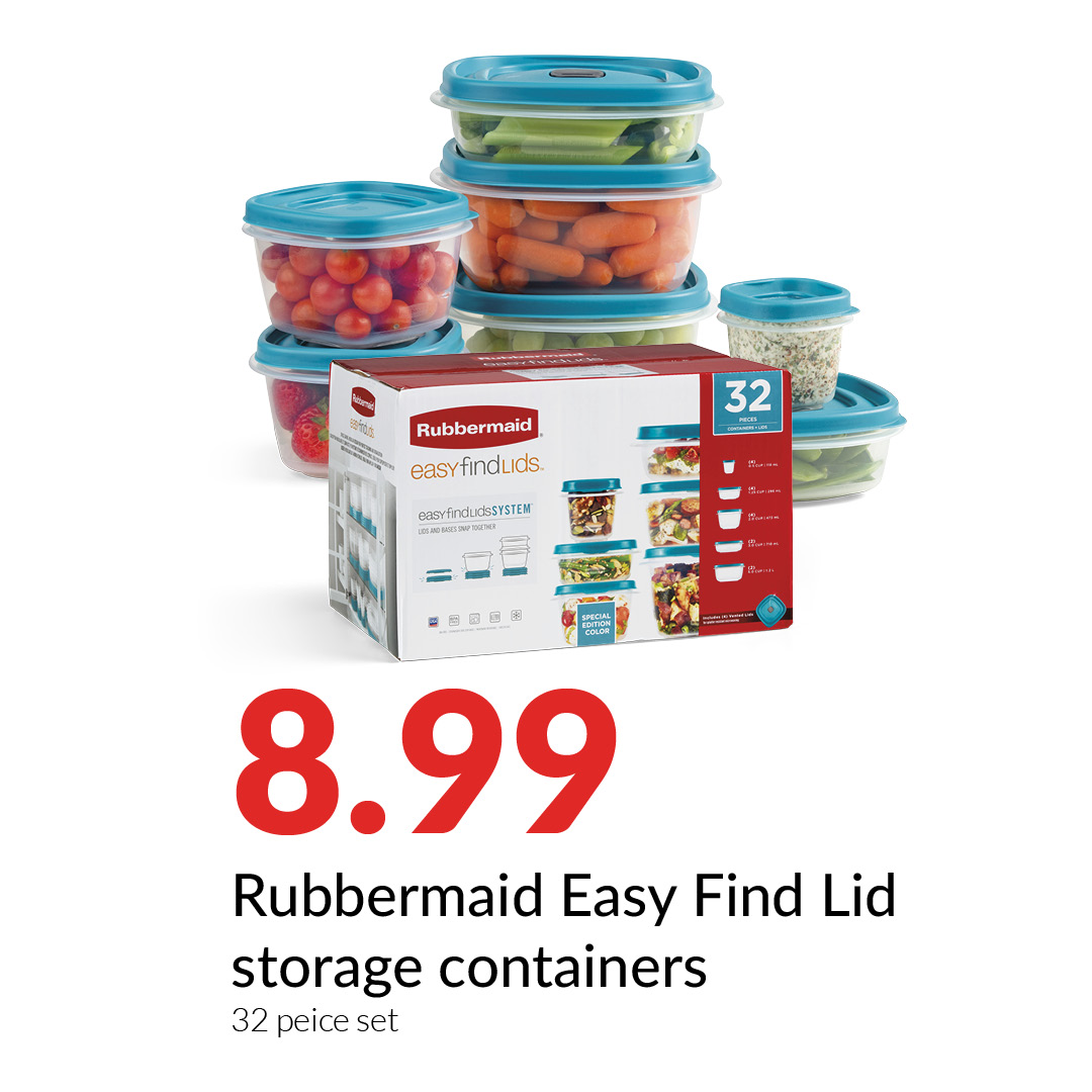 Rubbermaid Easy Find Lid Storage Containers