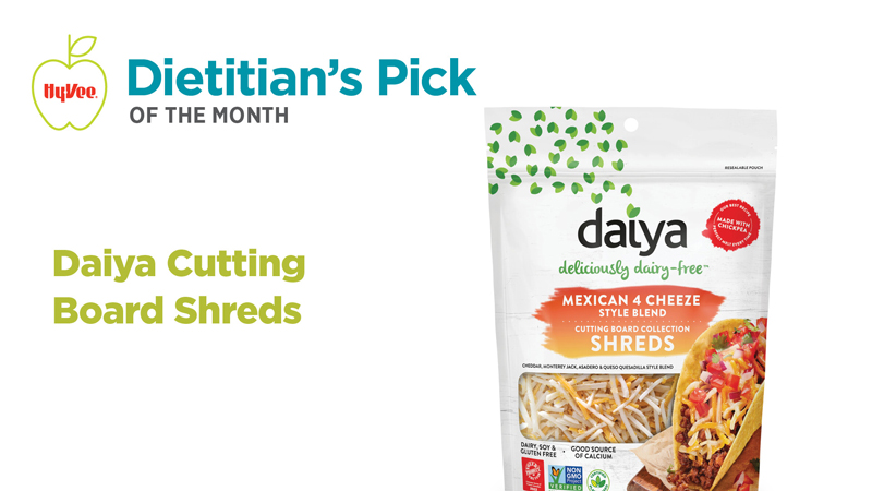 October Pick of the month Daiya Cutting Board Shreds