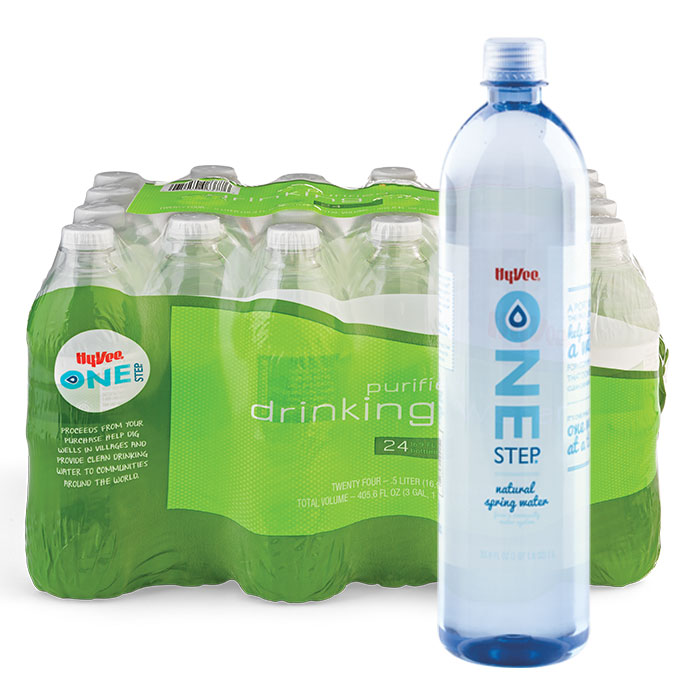 One Step Water Bottle and 24-pack