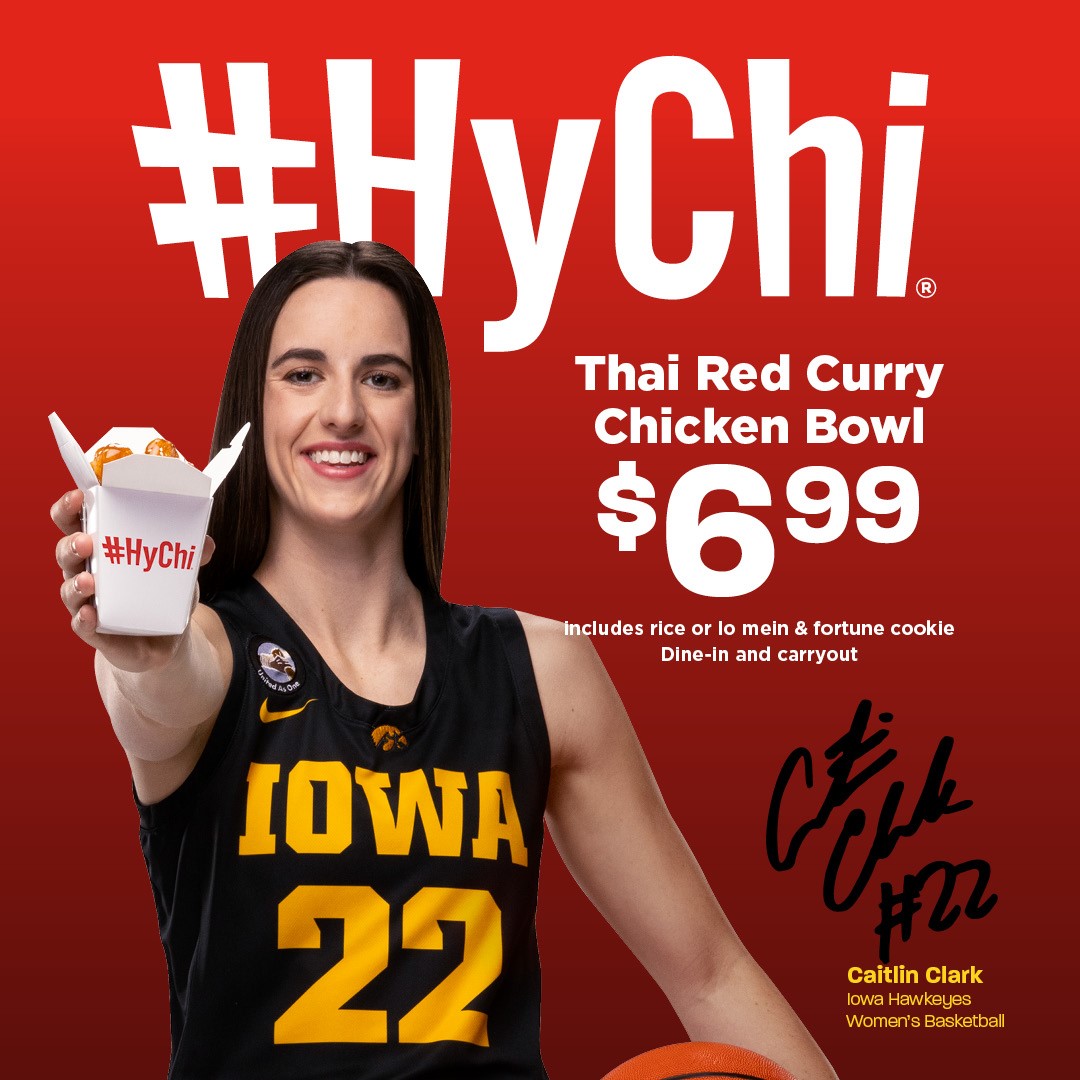 Caitlin Clark wants you to try our NEW Red Curry Chicken Bowl for $6.99
